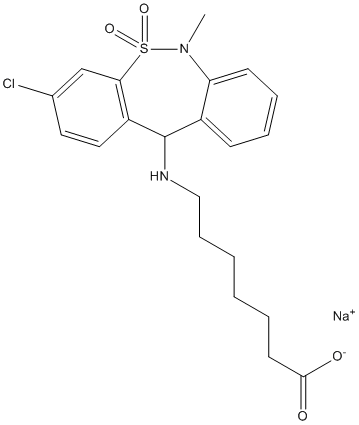 Tianeptine sodium salt Structure